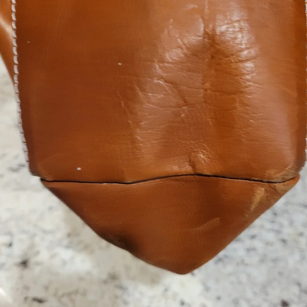 Large real leather bag unbranded made in India